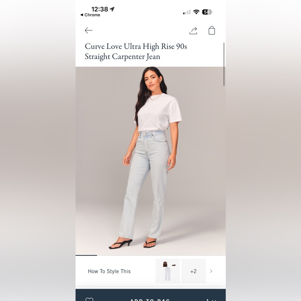 A&F Curve Love 90s Straight Jean
